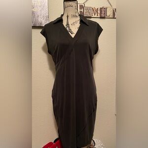CATO EST 1946 Elegant & Sexy Black Wrap Dress soft and silky to touch Size L